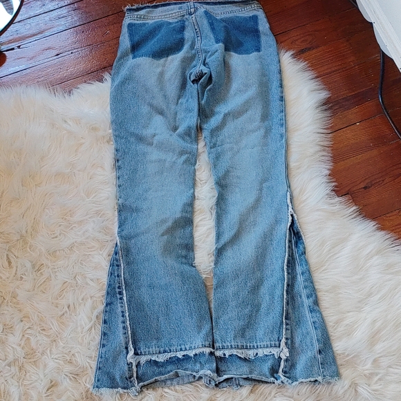 Victoria Secret London Mid-Rise distressed Flare Jeans Sz. 0 RARE - Picture 10 of 14